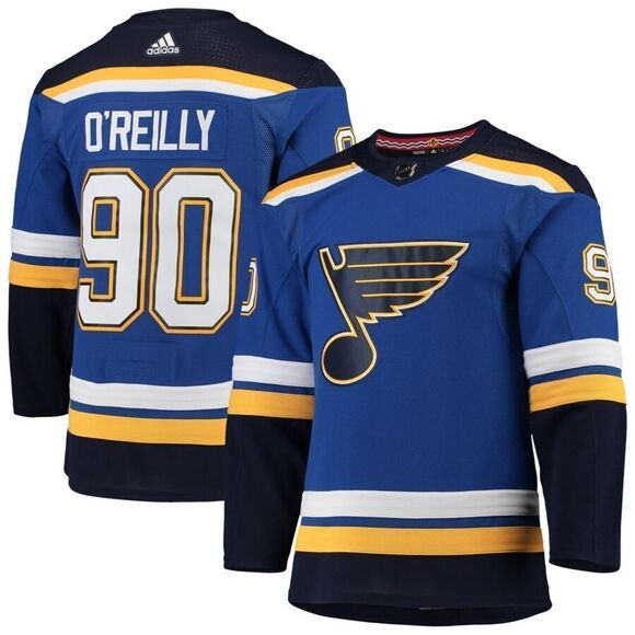 Adidas NHL St. Louis Blues Ryan O'Reilly Home Captain Primegreen Jersey - Picture 1 of 7